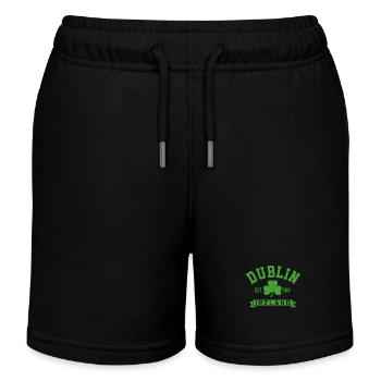 Ireland Dublin UK Irish Souvenir Gift - Kids Organic Sweat Shorts by Stanley/Stella - black - Front