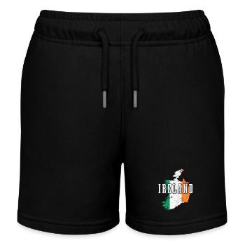 Ireland Dublin UK Irish Souvenir Gift - Kids Organic Sweat Shorts by Stanley/Stella - black - Front