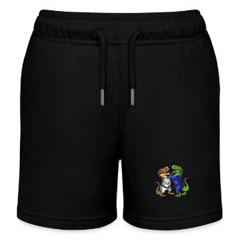 Lutteurs de Jiu-Jitsu T-Rex Dinosaur - Short de jogging enfant bio Stanley/Stella - noir - Devant