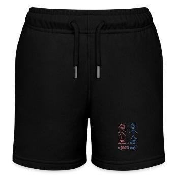 50% Maman 50% Papa = 100% MOI - Cadeau naissance - Short de jogging enfant bio Stanley/Stella - noir - Devant