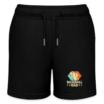 Baseball Dad - Kinder Organic Joggingshorts Mini Bolter von Stanley/Stella - Schwarz - Vorne