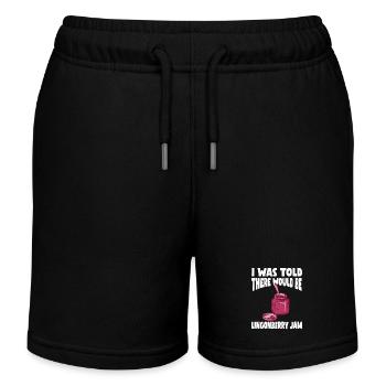 Swedish Lovers Swedish Cranberry Marme - Kids Organic Sweat Shorts by Stanley/Stella - black - Front