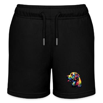 Labrador Retriever Hund - Kinder Organic Joggingshorts Mini Bolter von Stanley/Stella - Schwarz - Vorne