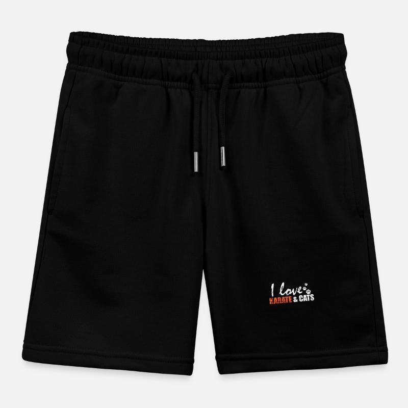 J’aime le karaté et les chats Short de jogging enfant bio Stanley/Stella