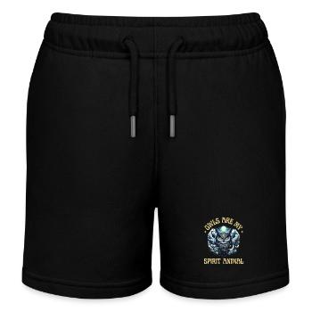 Eule Eulen Spirit Animal Seele Lieblingstier Wald - Kinder Organic Joggingshorts Mini Bolter von Stanley/Stella - Schwarz - Vorne