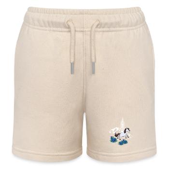 Horse, Nature, Mountains, Wild Horse, Pony - Kids Organic Sweat Shorts by Stanley/Stella - soft Ecru - Front