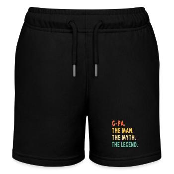 G-PA The Man The Myth Legend Father's Day Vintage - Kinder Organic Joggingshorts Mini Bolter von Stanley/Stella - Schwarz - Vorne