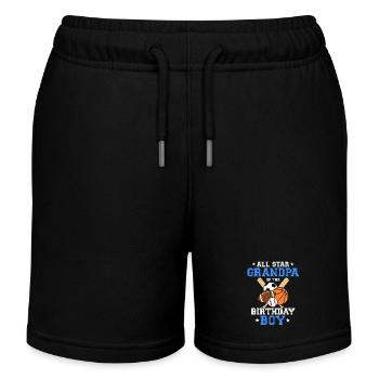All Star Grandpa of The Birthday Boy Sports - Kids Organic Sweat Shorts by Stanley/Stella - black - Front