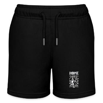 Home - Braque d'Auvergne - Kids Organic Sweat Shorts by Stanley/Stella - black - Front