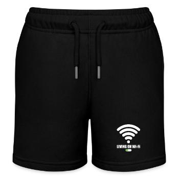 Vivre sur Wi-Fi Wifi Wifi Dire Signal Internet - Short de jogging enfant bio Stanley/Stella - noir - Devant