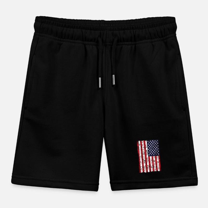 Drapeau des États-Unis vertical Short de jogging enfant bio Stanley/Stella