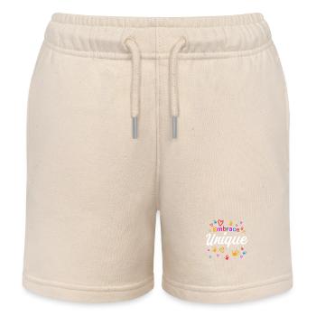 Autismus Geschenkidee - Kinder Organic Joggingshorts Mini Bolter von Stanley/Stella - Natur - Vorne