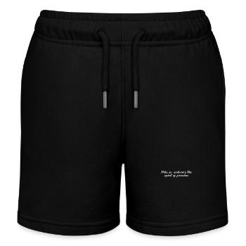 Wandern - Hike on, embrace the spirit of freedom - Kids Organic Sweat Shorts by Stanley/Stella - black - Front