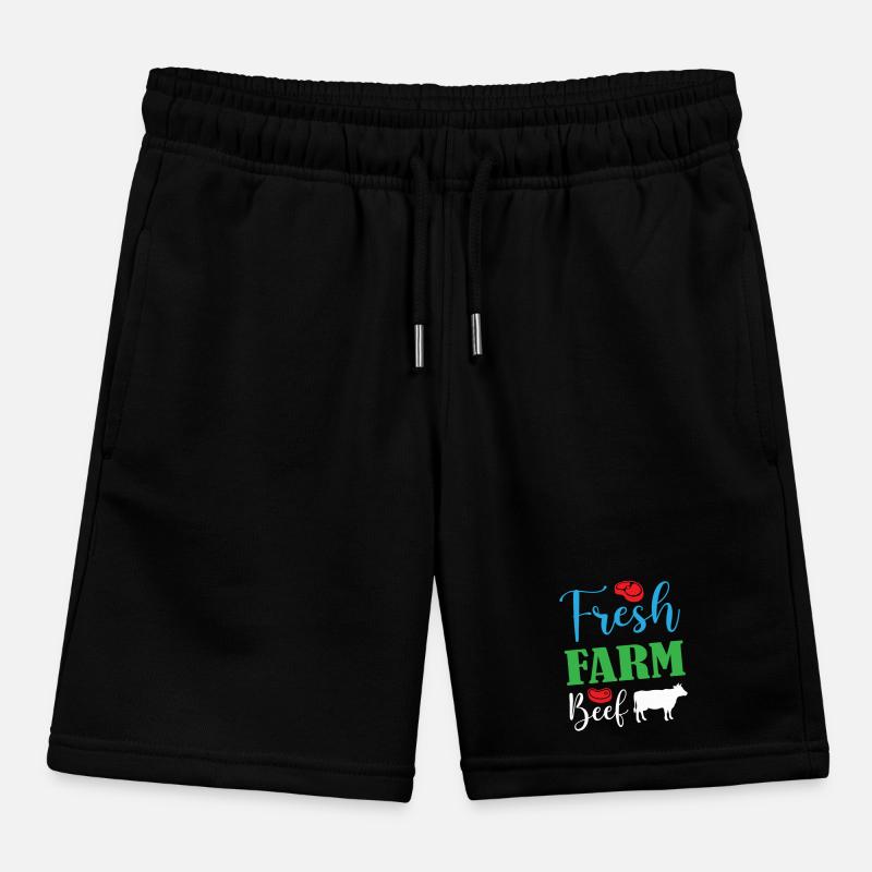 Fresh Farm Beef Kids Organic Sweat Shorts by Stanley/Stella