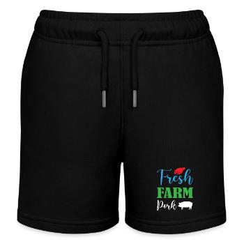 Fresh Farm Pork - Kinder Organic Joggingshorts Mini Bolter von Stanley/Stella - Schwarz - Vorne