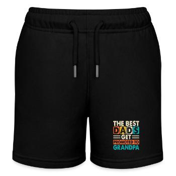 The Best Dads Promoted To Grandpa - Kinder Organic Joggingshorts Mini Bolter von Stanley/Stella - Schwarz - Vorne