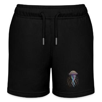 Qualle Geschenk - Kinder Organic Joggingshorts Mini Bolter von Stanley/Stella - Schwarz - Vorne