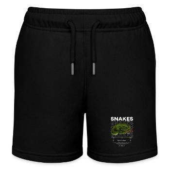 Vipère de fosse à lèvres blanches moderne gardien de reptile - Short de jogging enfant bio Stanley/Stella - noir - Devant