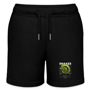 Grüner Baum Python Moderner Streetwear Reptilienpfleger - Kinder Organic Joggingshorts Mini Bolter von Stanley/Stella - Schwarz - Vorne