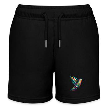Colibri dans la représentation polygonale - Short de jogging enfant bio Stanley/Stella - noir - Devant