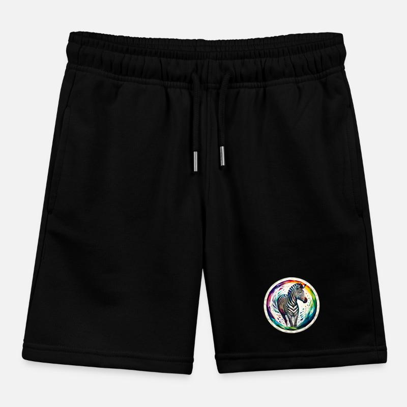 Zebra in Polygonendarstellung Kinder Organic Joggingshorts Mini Bolter von Stanley/Stella