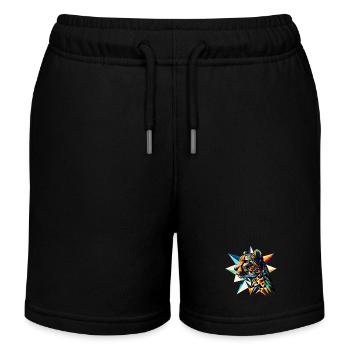 Cheetah - Kids Organic Sweat Shorts by Stanley/Stella - black - Front
