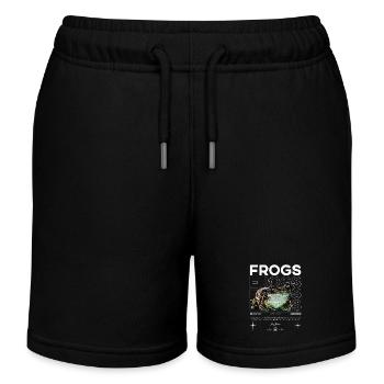 Milchfrosch Streetwear Frosch Keeper - Kinder Organic Joggingshorts Mini Bolter von Stanley/Stella - Schwarz - Vorne