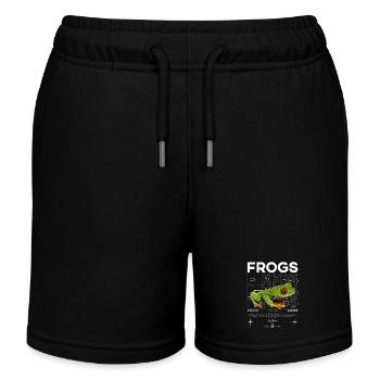 Rotäugiger Laubfrosch Streetwear Froschhüter - Kinder Organic Joggingshorts Mini Bolter von Stanley/Stella - Schwarz - Vorne