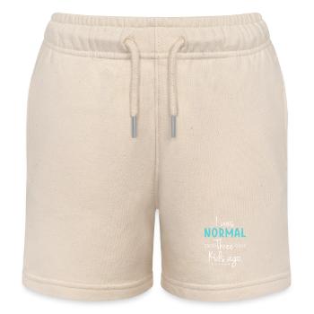 Ich war vor drei Kindern normal Lustige neue Mutter - Kinder Organic Joggingshorts Mini Bolter von Stanley/Stella - Natur - Vorne