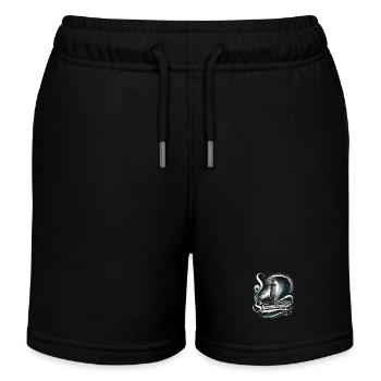 Stormbending Lighthouse Force of Nature Sea - Kids Organic Sweat Shorts by Stanley/Stella - black - Front