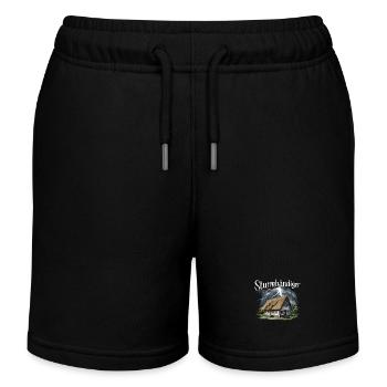 Dompteur de tempête Nordeutsch Friesland Maison au toit de chaume - Short de jogging enfant bio Stanley/Stella - noir - Devant