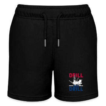 Drill Baby Drill Oilfield Worker Oil Rig - Kinder Organic Joggingshorts Mini Bolter von Stanley/Stella - Schwarz - Vorne