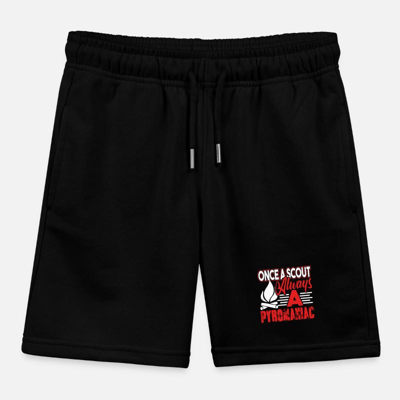 Scouting Once A Scout Always A Pyromaniac Kids Organic Sweat Shorts by Stanley/Stella