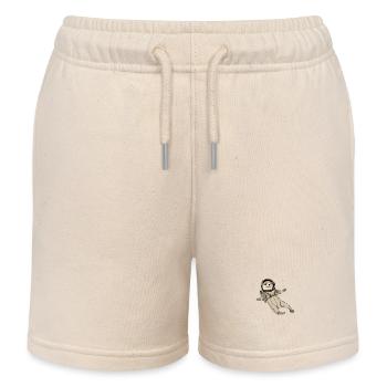 Otter Space Lustig Otter Astronaut - Kinder Organic Joggingshorts Mini Bolter von Stanley/Stella - Natur - Vorne