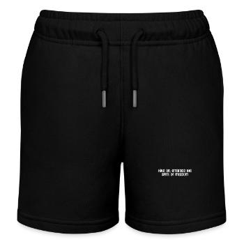 Wandern - Hike on, embrace the spirit of freedom - Kids Organic Sweat Shorts by Stanley/Stella - black - Front