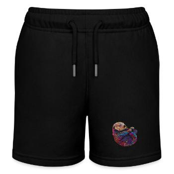 Otter Lustig Geschenk - Kinder Organic Joggingshorts Mini Bolter von Stanley/Stella - Schwarz - Vorne