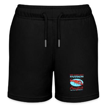 Crayfish Noble Crayfish Seafood Gift - Kids Organic Sweat Shorts by Stanley/Stella - black - Front