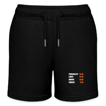 Chemise amputée de doigt drôle - Short de jogging enfant bio Stanley/Stella - noir - Devant