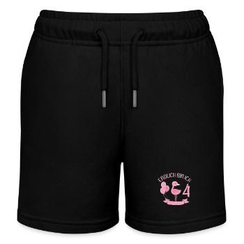 flamingo Geburtstagshirt Endlich 4 Jahre Mädchen - Kinder Organic Joggingshorts Mini Bolter von Stanley/Stella - Schwarz - Vorne
