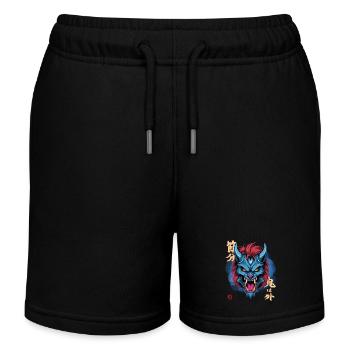 Oni bleu yéti - Short de jogging enfant bio Stanley/Stella - noir - Devant