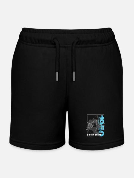 Limited Edition 1950 Limited Edition Fußball - Kinder Organic Joggingshorts Mini Bolter von Stanley/Stella - Schwarz