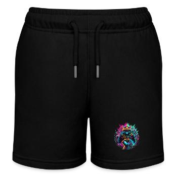 Elite Gaming Held Controller & Krone - Kinder Organic Joggingshorts Mini Bolter von Stanley/Stella - Schwarz - Vorne