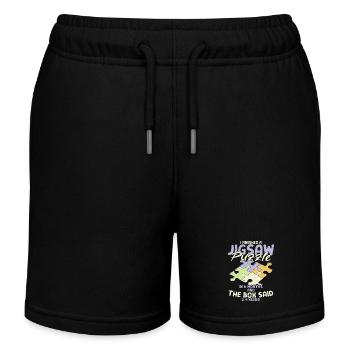 I Finished A Jigsaw Puzzle Piece Solving - Kinder Organic Joggingshorts Mini Bolter von Stanley/Stella - Schwarz - Vorne
