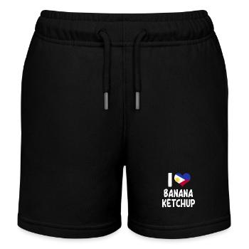 Chemise Ketchup à la banane - Short de jogging enfant bio Stanley/Stella - noir - Devant
