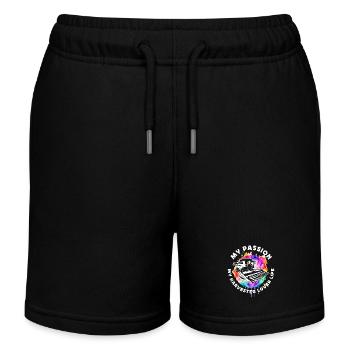 Harvester Lover My Passion My Harvester Farmer - Kinder Organic Joggingshorts Mini Bolter von Stanley/Stella - Schwarz - Vorne