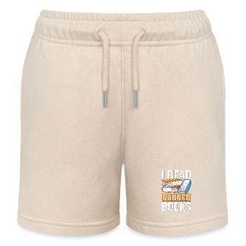 Librarian I Read Banned Books Library Librarians - Kinder Organic Joggingshorts Mini Bolter von Stanley/Stella - Natur - Vorne