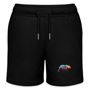 Grizzly Bear Tie Dye - Kids Organic Sweat Shorts by Stanley/Stella - black - Front