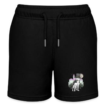 Loup Fantasy Loups Conte de fées Personnage Conte de fées Château - Short de jogging enfant bio Stanley/Stella - noir - Devant