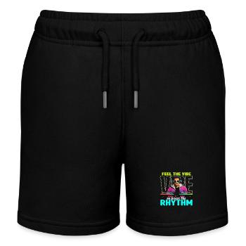 Disc Jockey Feel The Vibe Turntable Disc Jockeys - Kinder Organic Joggingshorts Mini Bolter von Stanley/Stella - Schwarz - Vorne