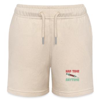 Funny Anesthesia Humor - Kids Organic Sweat Shorts by Stanley/Stella - soft Ecru - Front